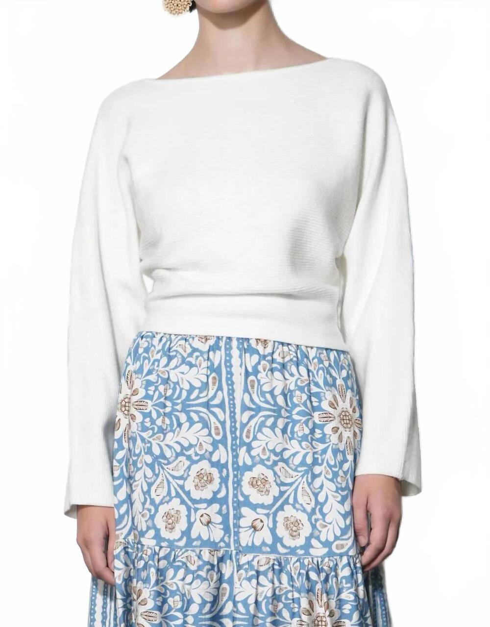 NEW GREYLIN valerie open back sweater in ivory